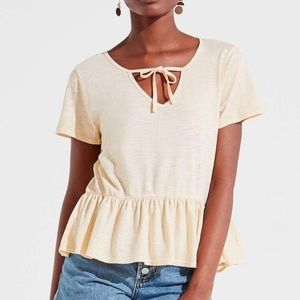 Urban Outfitters Truly Madly Deeply Tie-Front Babydoll Top
